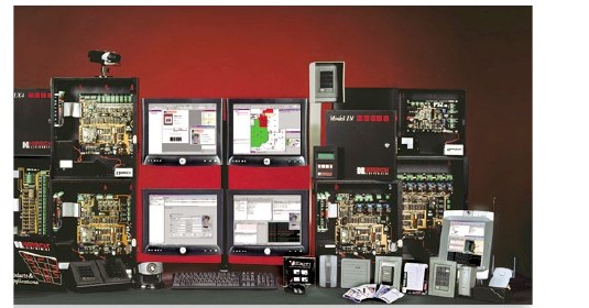 Access control security systems and monitoring panels