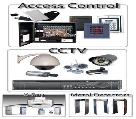 Electronic security equipment including access control, CCTV, and metal detection systems